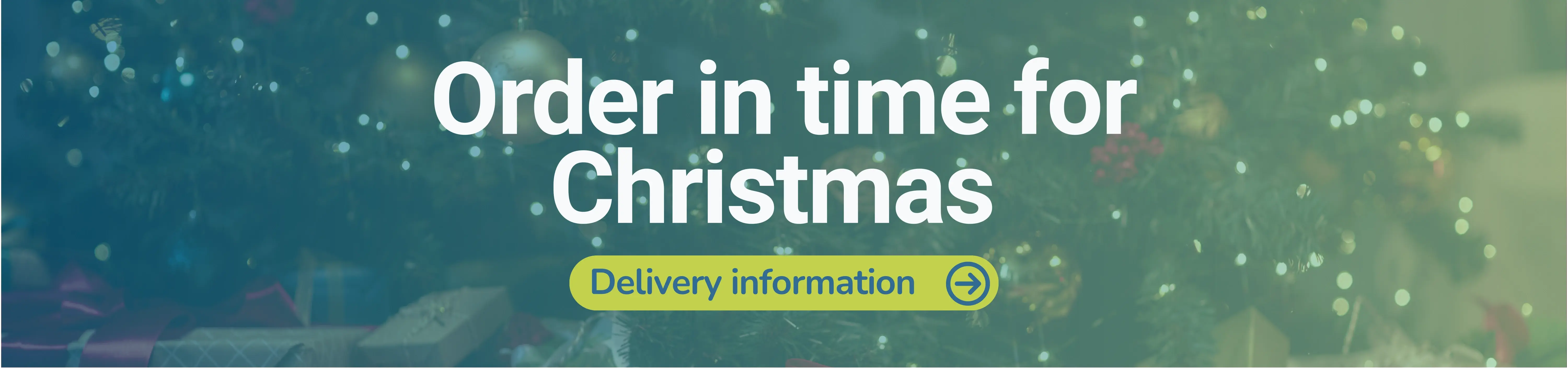 Christmas Delivery Times banner