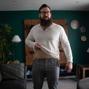 Vanilla Blush Hernia Support Belt (Men) (26cm Depth)