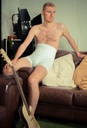 Vanilla Blush Hernia Support Boxer (Men) White