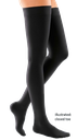 [DT621/2 (PIP Code: 367-5188)] Duomed Soft Class 2 (18-24mmHg) Thigh High with Silicone Topband (Small, Open Toe, Sand)
