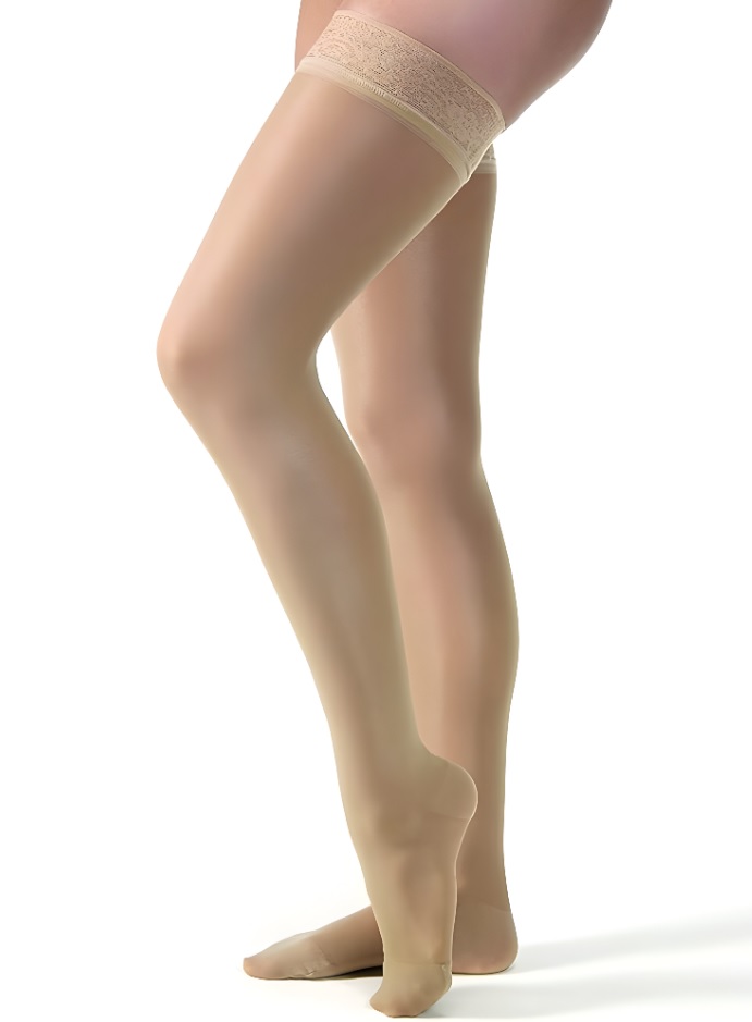 Jobst Ultrasheer Thigh High With Decorative Dotted Silicone Band