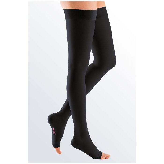 Mediven Plus Class 3 (34-46mmHg) Thigh Length Stockings with Silicone Top Band (Open Toe)