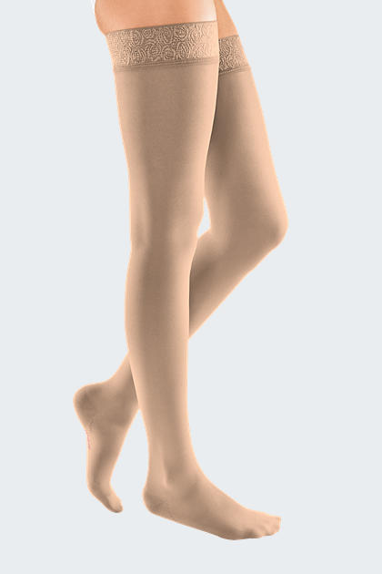 Mediven Plus Thigh Length Stockings with Silicone Top Band (Class 1 & 2) (Closed Toe) (Extra Wide)