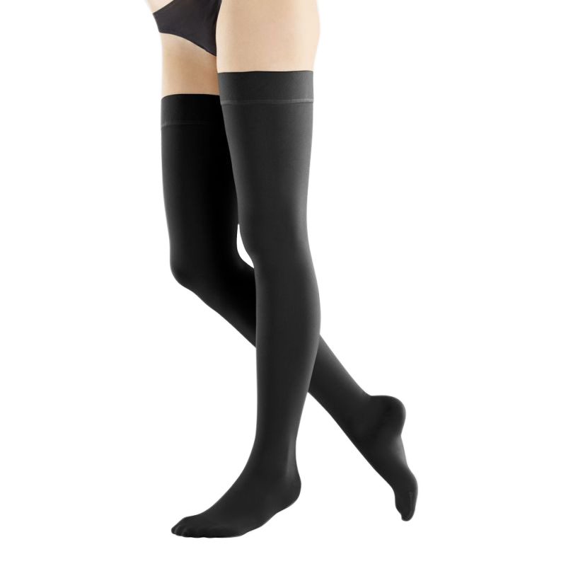 VenoTrain Micro Thigh Stockings with Silicone Top Band