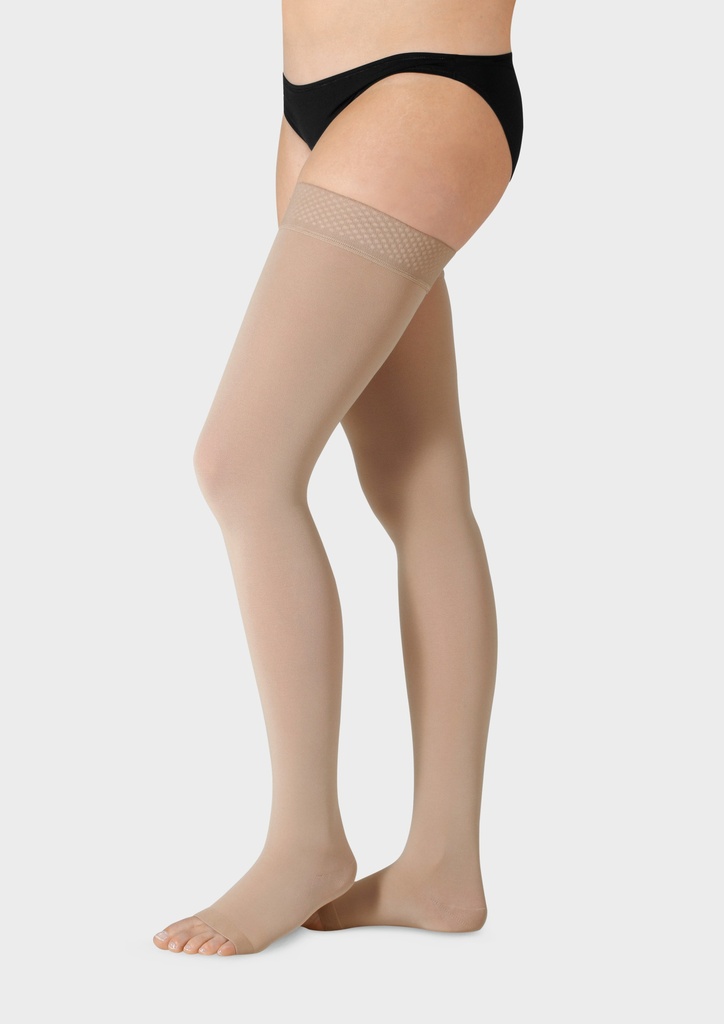 Juzo Soft Thigh High Stockings with Balance Pattern Silicone Border