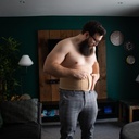 Vanilla Blush Hernia Support Belt Beige (Men) (16cm Depth)