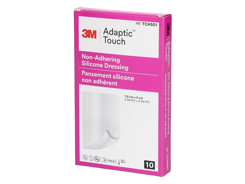 3M Adaptic Touch Non-Adhering Silicone Dressing (5cm x 7.6cm) (Singles)