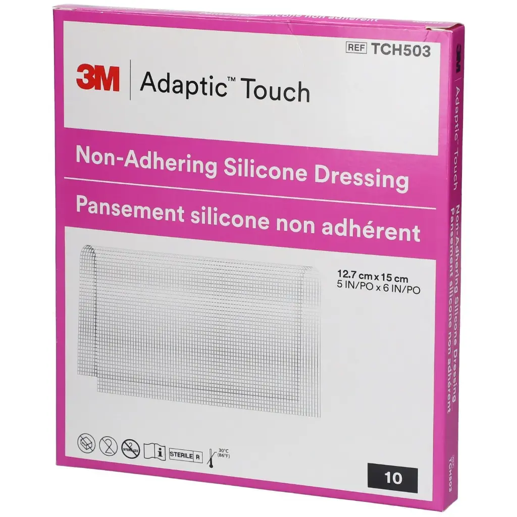 3M Adaptic Touch Non-Adhering Silicone Dressing (12.7cm x 15cm) (Singles)
