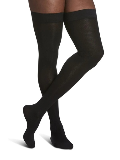 Sigvaris Essential Coton 20-36mmHg Thigh High Stockings with Grip Top