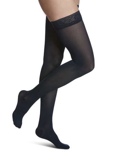 Sigvaris Style Opaque 15-20mmhg Thigh High Stockings with Grip Top