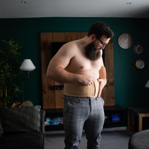 Vanilla Blush Hernia Support Belt Beige (Men) (16cm Depth)