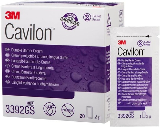 [3392GS] 3M Cavilon Durable Barrier Cream (2g sachets - 20 pack)