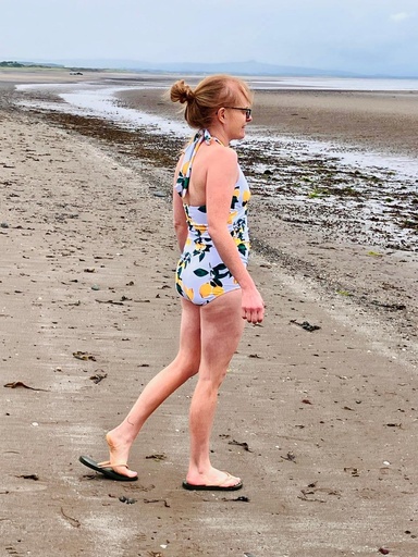 Vanilla Blush Citrus Sparkle Ostomy Swimsuit