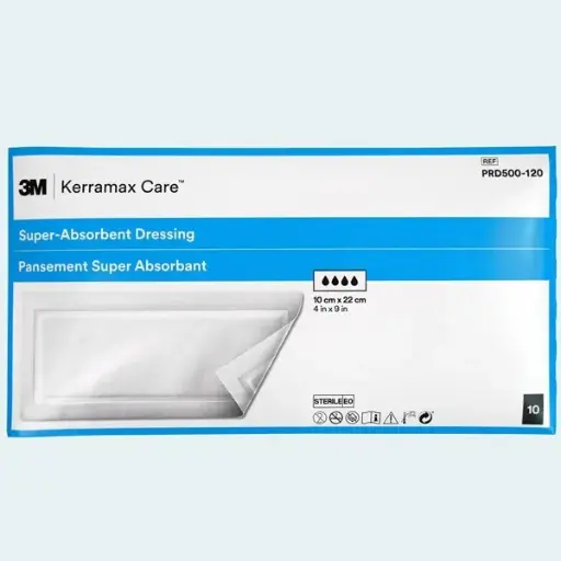 [PRD500-120 (342-3308)] KerraMaxCare Dressing 10cm x 22cm Rectangular (Single Dressing)