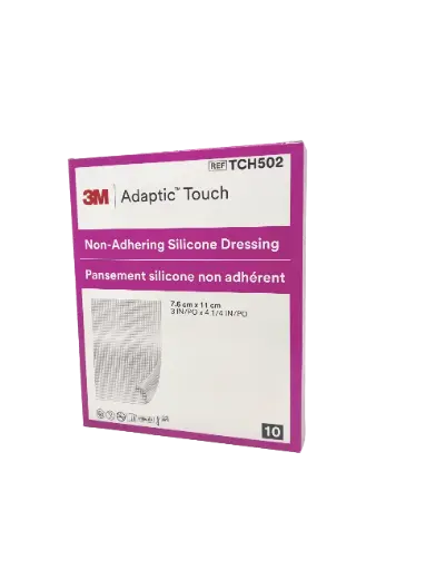 [359-0429] 3M Adaptic Touch Non-Adhering Silicone Dressing (7.6cm x 11cm) (Singles)