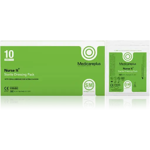 Nurse It Sterile Dressing Pack with Gloves (Pack of 10)
